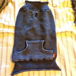 Heathered Blue Knit Dog Sweater